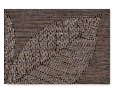 New Leaf Vinyl Placemat, Chocolate 