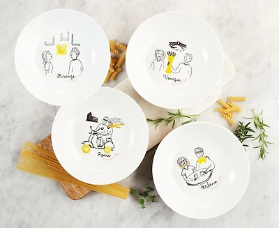Romanza Pasta Bowls, Set of 4