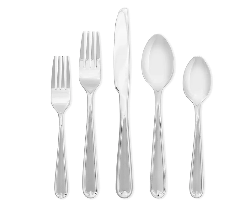 Ensemble de couverts Hampton au fini miroir, 20 morceaux