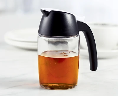 Pot à miel et à sirop avec bec verseur, noir