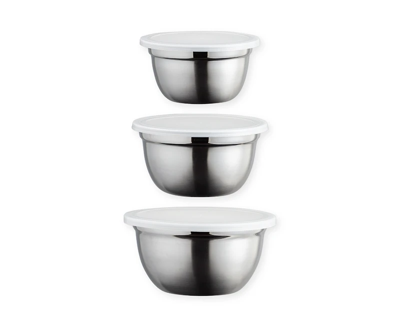 Bols avec couvercles Edge par thinkkitchen, ens. de 3