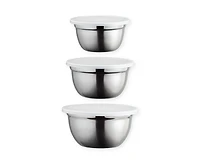 Bols avec couvercles Edge par thinkkitchen, ens. de 3