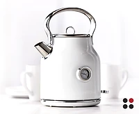 Bouilloire électrique Rétro thinkkitchen, 1,7 L, blanc