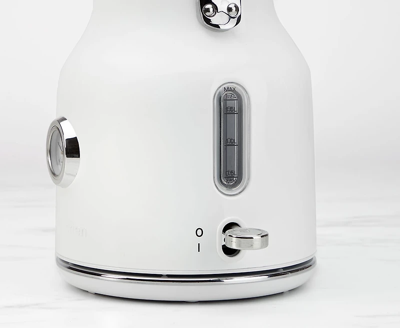 Bouilloire électrique Rétro thinkkitchen, 1,7 L, blanc