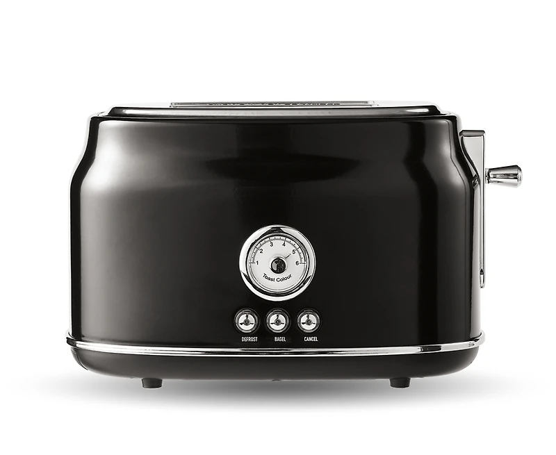 Grille-pain à 2 tranches rétro thinkkitchen, noir