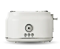 Grille-pain à 2 tranches rétro thinkkitchen, blanc