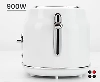 Grille-pain à 2 tranches rétro thinkkitchen, blanc