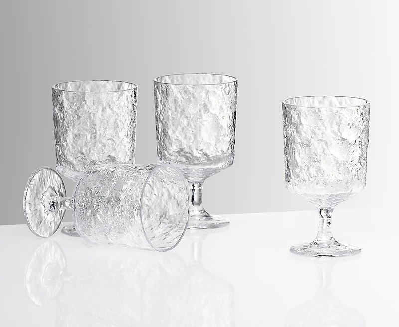 Coupes empilables en acrylique Crystal, ens. de 4, transparent
