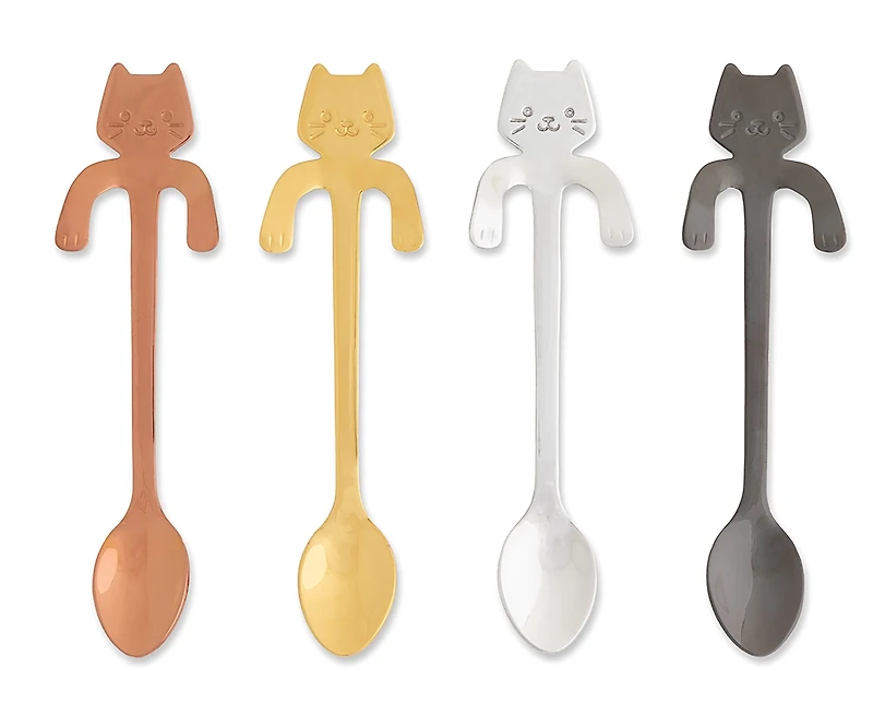 CAT SPOON 4 PCS SET 18/0
