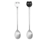 CERAMIC CAT SPOON 2 PCS 18/0