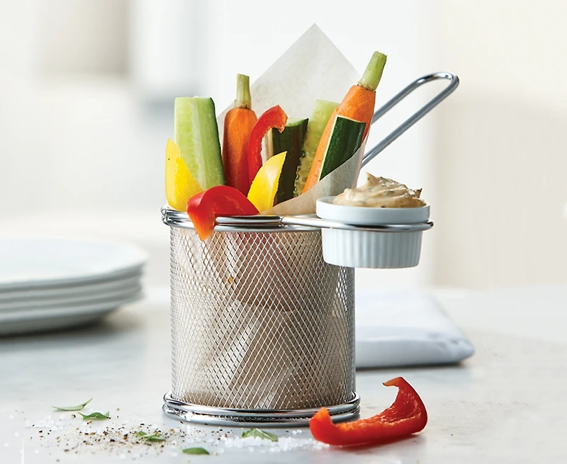 Panier rond pour collation avec petit pot thinkkitchen