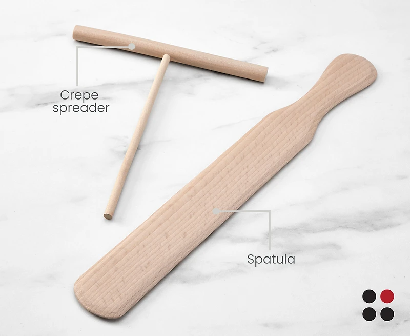 Machine à crêpe thinkkitchen avec ustensiles en bois