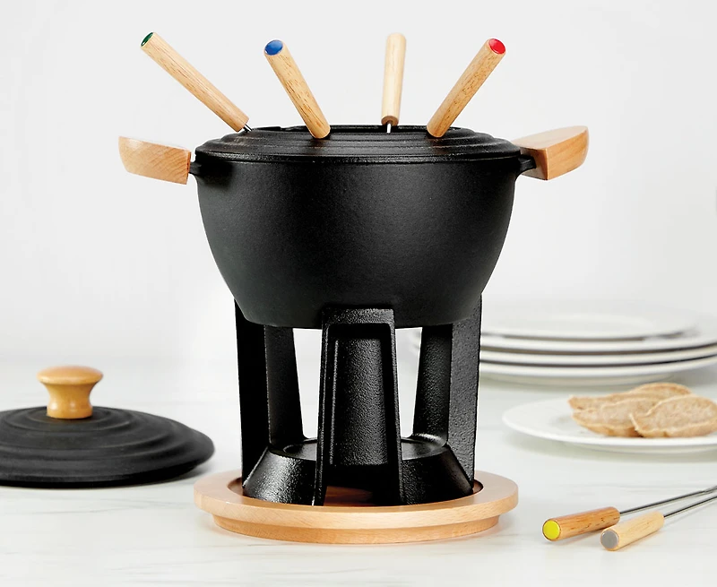 Ensemble à fondue de 12 pièces en fonte Kai Remy Olivier