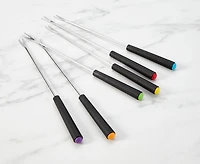 thinkkitchen Fondue Forks, Set of 6, Black