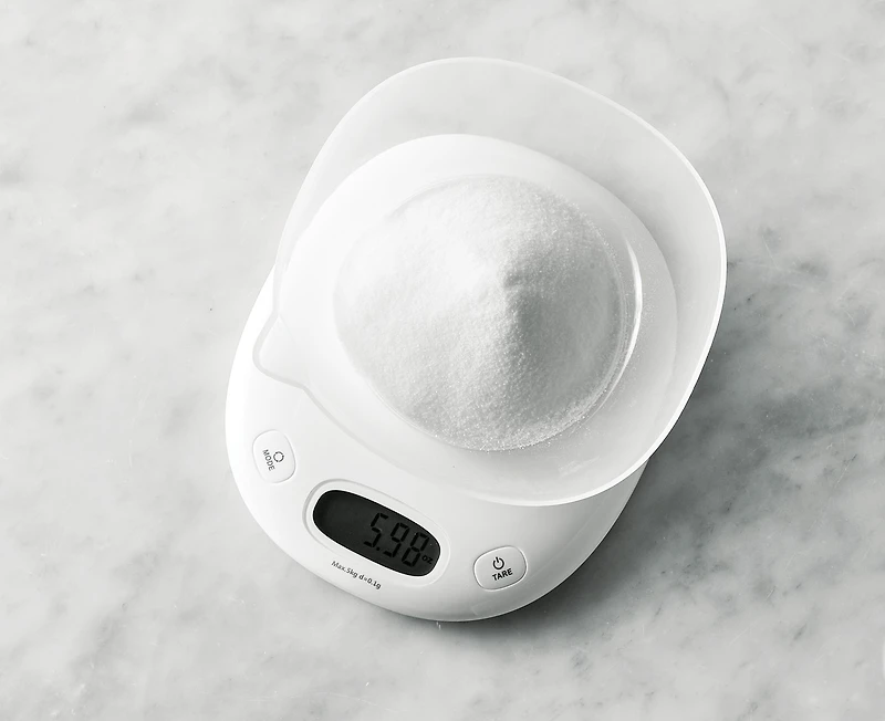 Pèse-aliments avec bol thinkkitchen, blanc