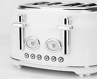 Grille-pain à 4 fentes thinkkitchen Retro, blanc