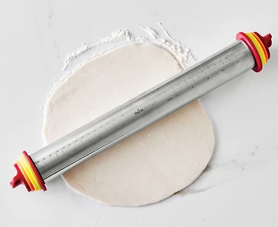 Rouleau à pâte en acier inoxydable avec 4 disques