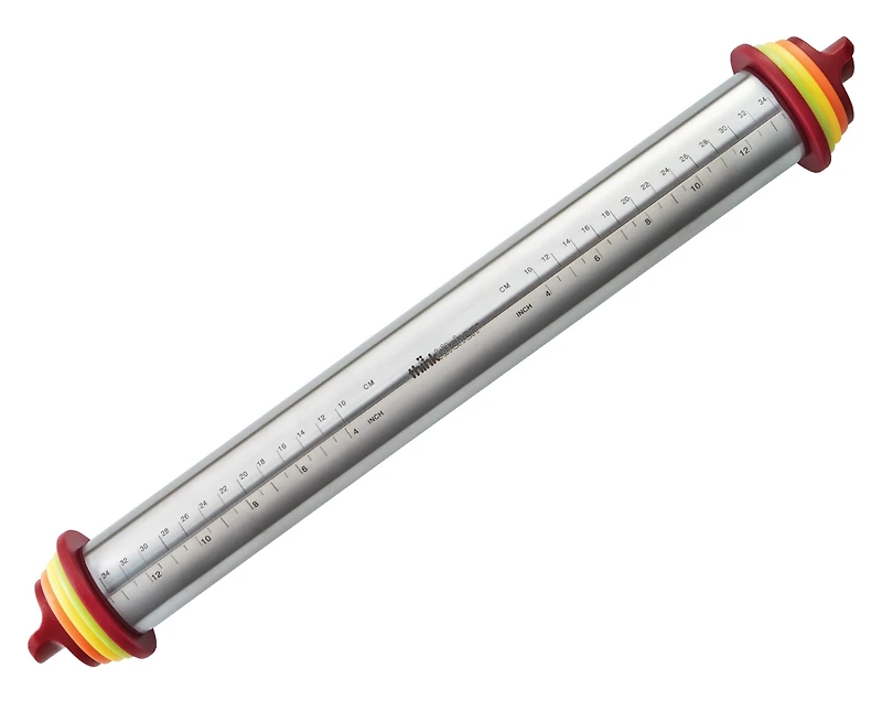 Rouleau à pâte en acier inoxydable avec 4 disques