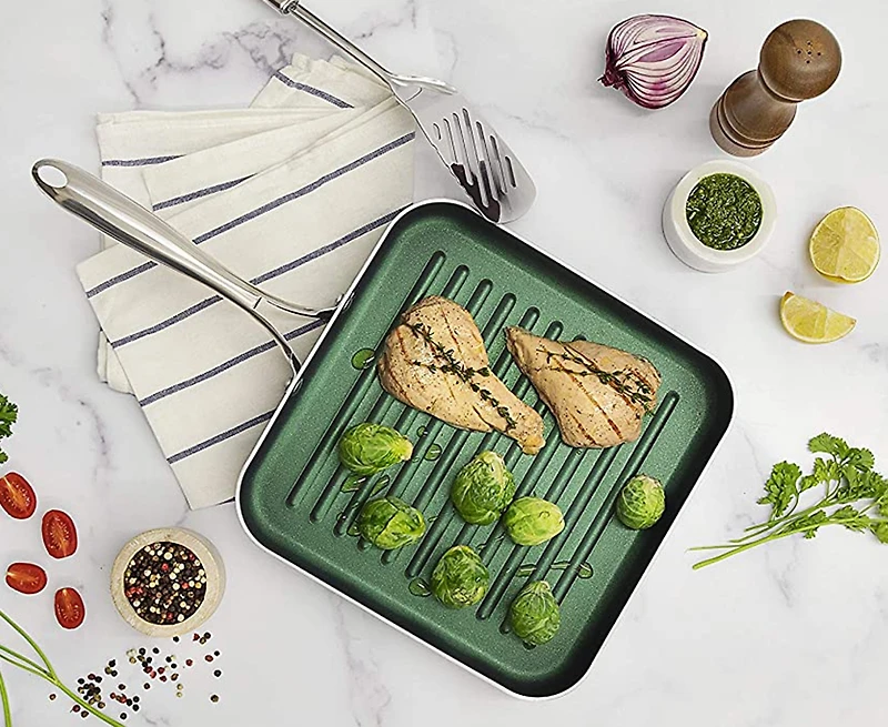 Poêle à griller antiadhésive Emerald GraniteStone, 10,5 po