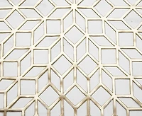 Round Metallic Flower Placemat, Gold