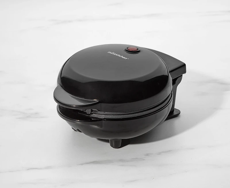 thinkkitchen Mini Waffle Maker, Black