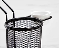 thinkkitchen Mini Fry Basket with Condiment Dish, Black