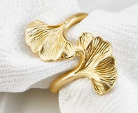 Oasis Leaf Napkin Ring, Gold