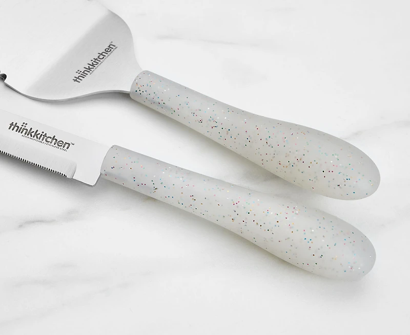 Ensemble de service de gâteau de 2 pièces Confetti