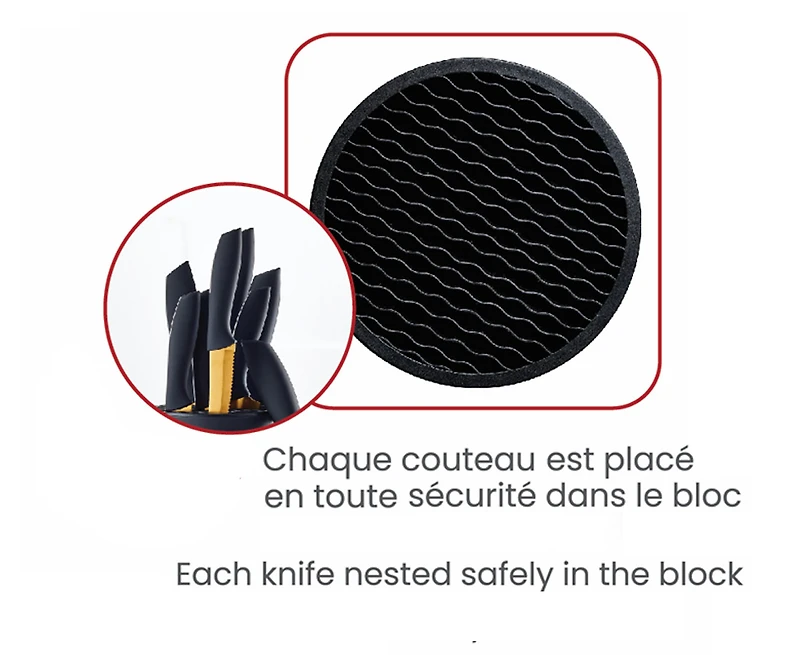 Ensemble de couteaux de 8 pièces Doree thinkkitchen