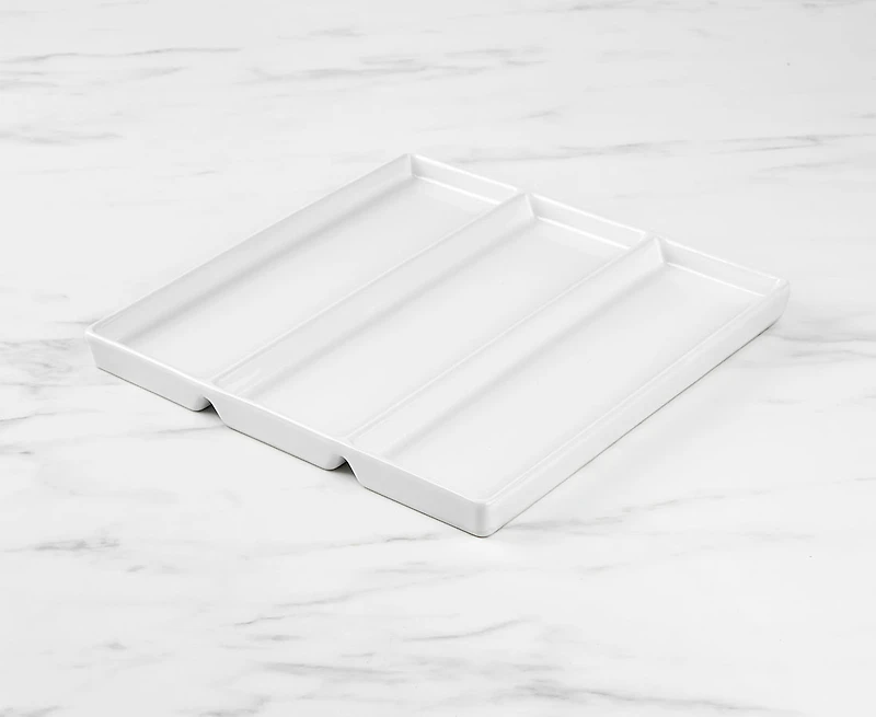 Trio Raclette Plate, White