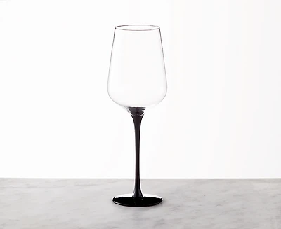 Nocturne Red Wine Glass, Clear & Black