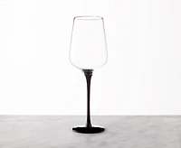 Nocturne Red Wine Glass, Clear & Black