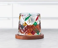 Verre à whisky Edinburgh avec sous-verre en bois