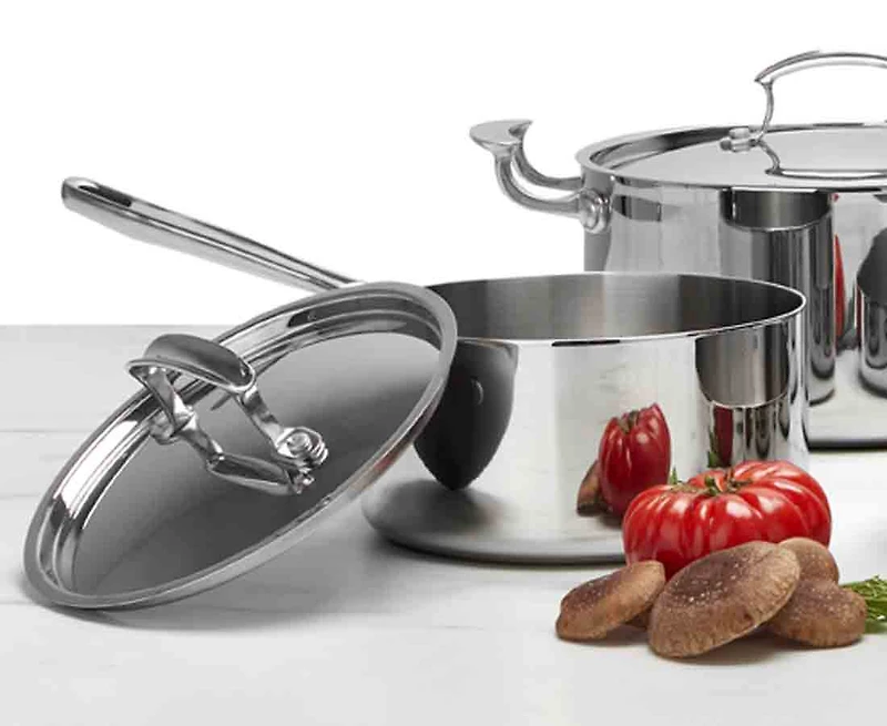 Batterie de cuisine de 7 pièces en acier inoxydable Remy Olivier Full-Clad