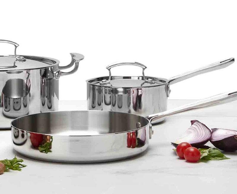 Batterie de cuisine de 7 pièces en acier inoxydable Remy Olivier Full-Clad
