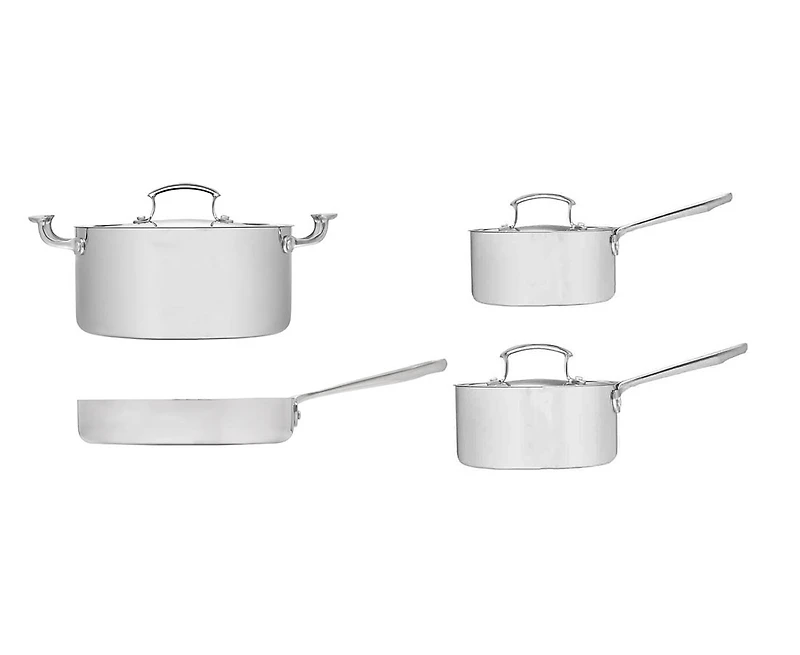 Batterie de cuisine de 7 pièces en acier inoxydable Remy Olivier Full-Clad