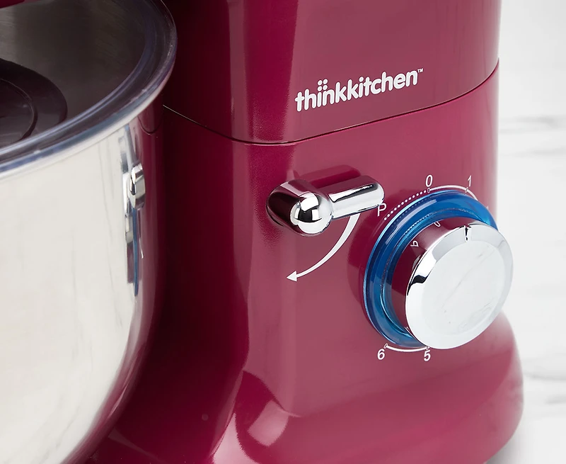 thinkkitchen Promix Plus Stand Mixer, 600W, Raspberry