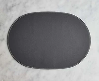 Cuero Oval Placemat, Grey