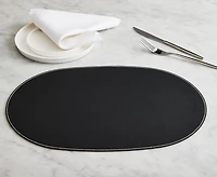 Napperon Cuero ovale, black