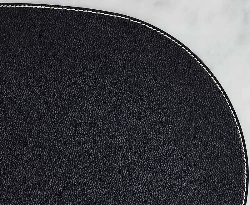 Napperon Cuero ovale, black