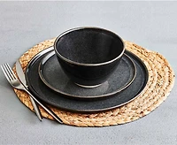 Phoenix 12-Pc Dinnerware Set, Charcoal