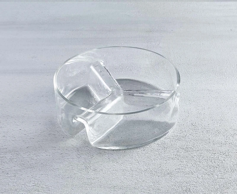 Claro Round 3-Section Glass Bowl