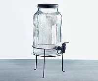Distributeur de boissons en verre Liv avec support, 5,5 L