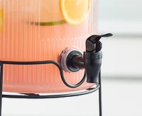 Distributeur de boissons en verre Liv avec support, 5,5 L
