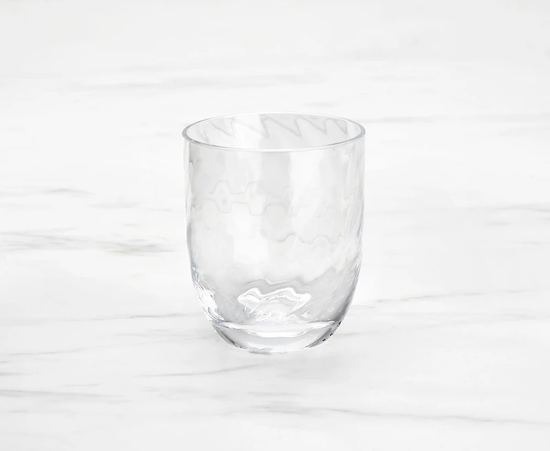 Double verre à l'ancien acrylique Ripple, transparent, 400 ml