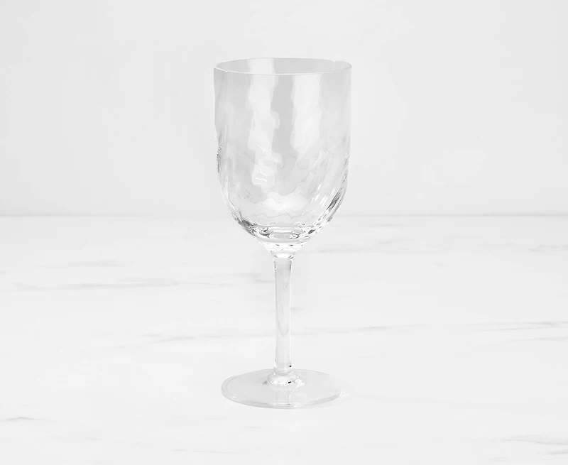 Ripple Acrylic Wine Glass, Clear, 380 ml