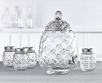 Ananas verre avec couvercle, ens. de 4