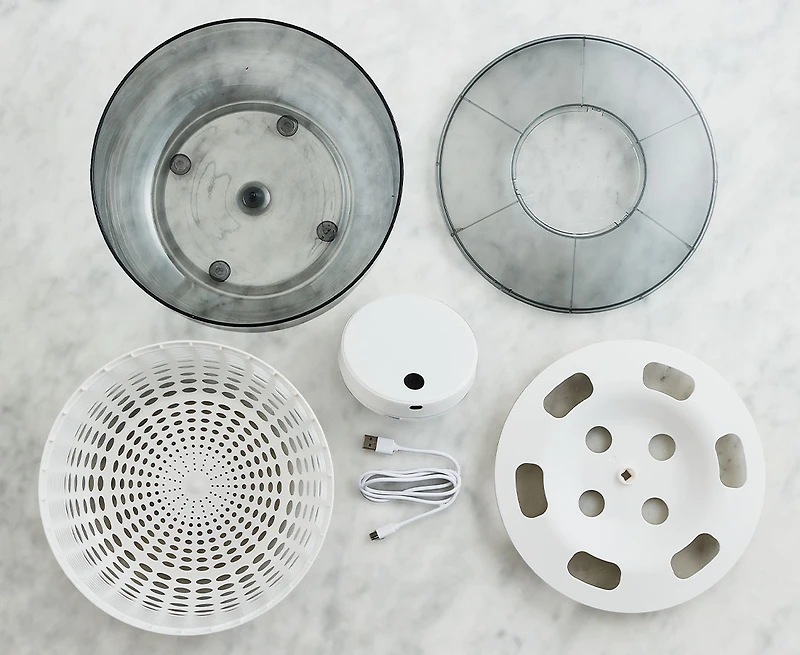 Essoreuse à salade électrique thinkkitchen avec cable USB, 6L