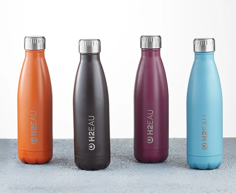 Thermo Water Bottle, 17 oz, Raspberry