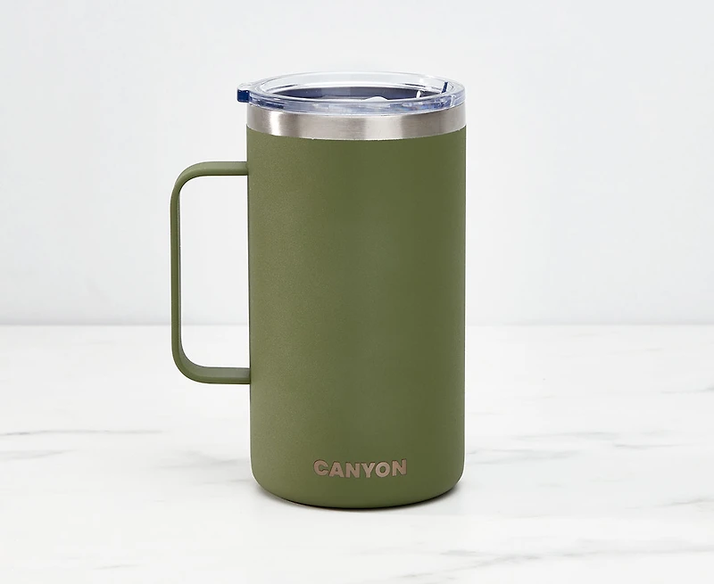 Canyon Stainless Steel Double-Wall Mug, Khaki, 682 ml